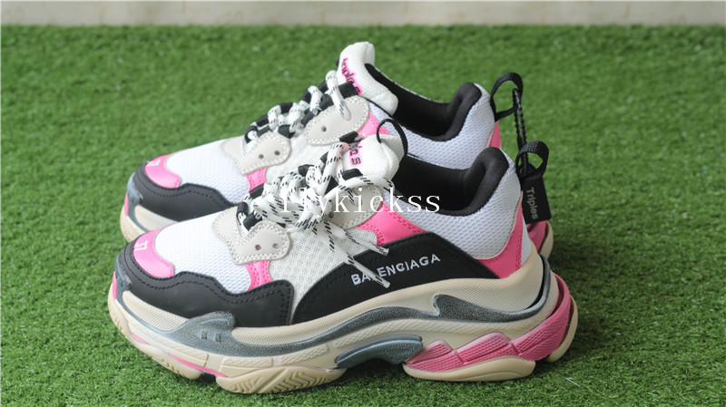 Balenciaga 2017 Fall Winter Washed Old Show Sneaker Pink White Black